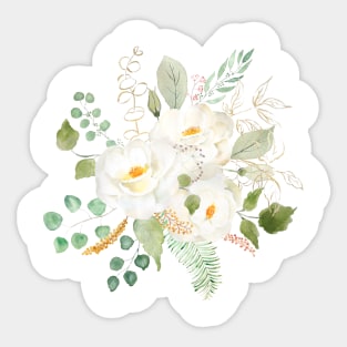 white camellia flowers arrangement Sticker